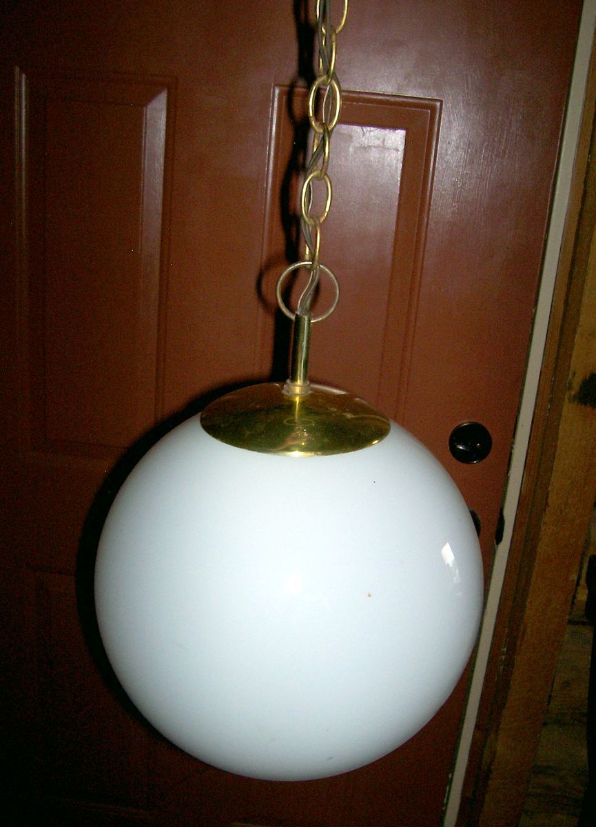 Vintage Glass Light Fixture READ ALL