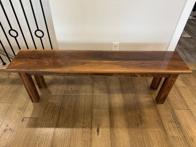 Solid Walnut Bench