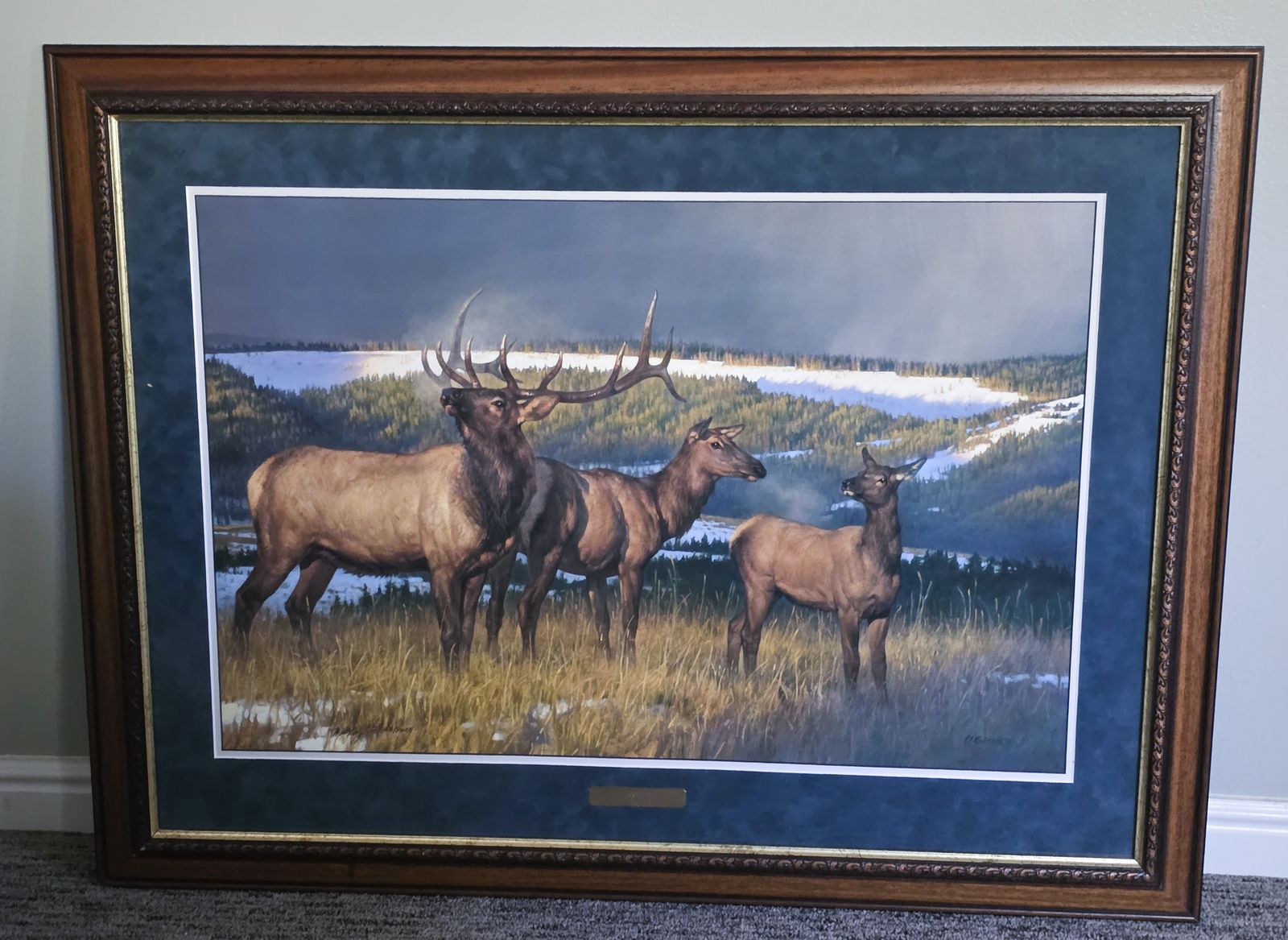 Nancy Glazier "Prelude" Framed Elk Print