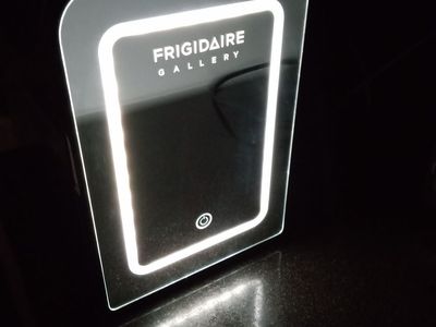 Mini fridge refrigerator Mini Frigidaire or six-pack cosmetics fridge with led makeup mirror dorm room perfect portable