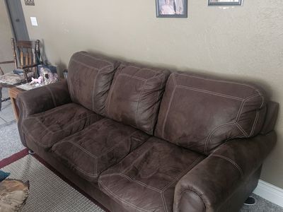 Brown 3-Seat Sofa / Couch – Comfortable & Good Condition – $200