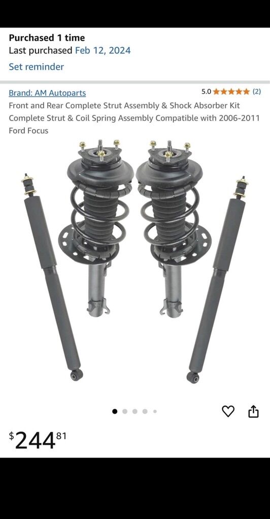 Front & Rear Shock/Strut Ford Focus 2006-11