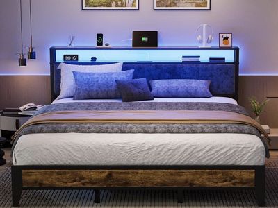 Brand New King Bed Frame with Headboard