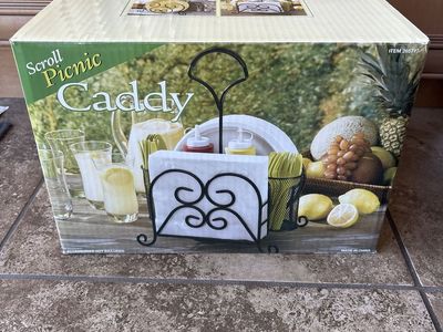 Wrought Iron Picnic Caddy NEW