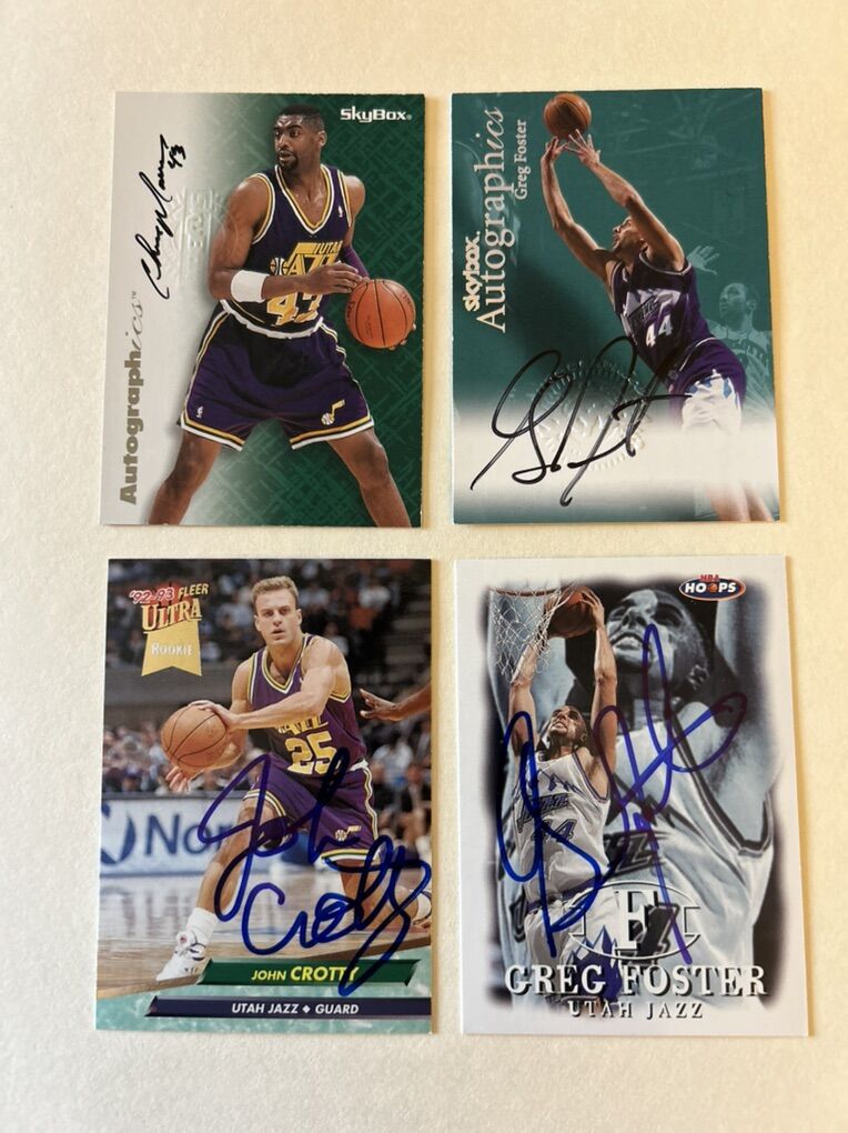 NBA BASKETBALL UTAH JAZZ LOT AUTOGRAPH SIGNED CARD