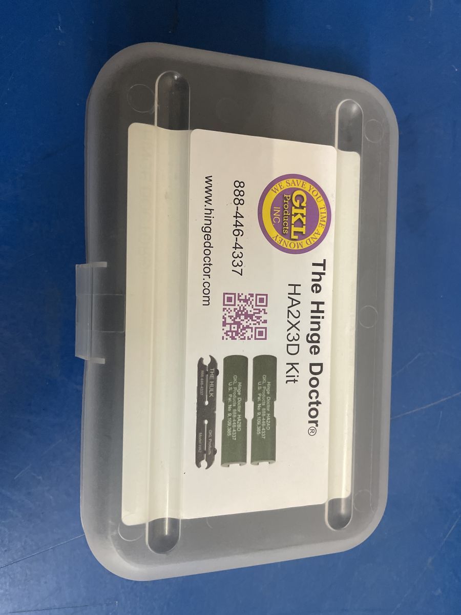 GKL Hinge Doctor HA2X3D Kit HA2 HA2AD HA2BD Residential Hinge Repair New