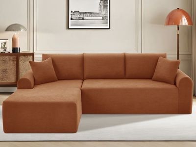 Boneless Modular Sectional Couch in a Box 103" L Shaped Boneless Cloud Couch