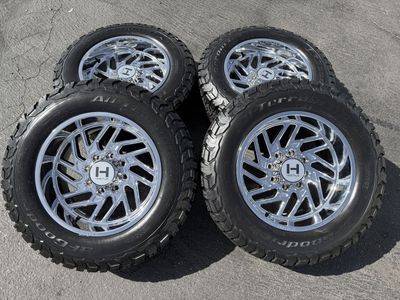 New Chrome H116 LT285/65r20 BFG KO3 8x170 Ford 350