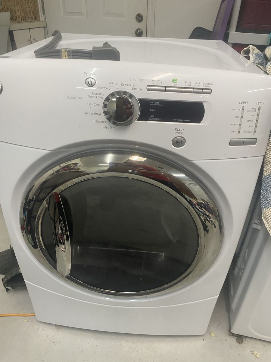 GE Front Load Washer and Electric Dryer Set - White