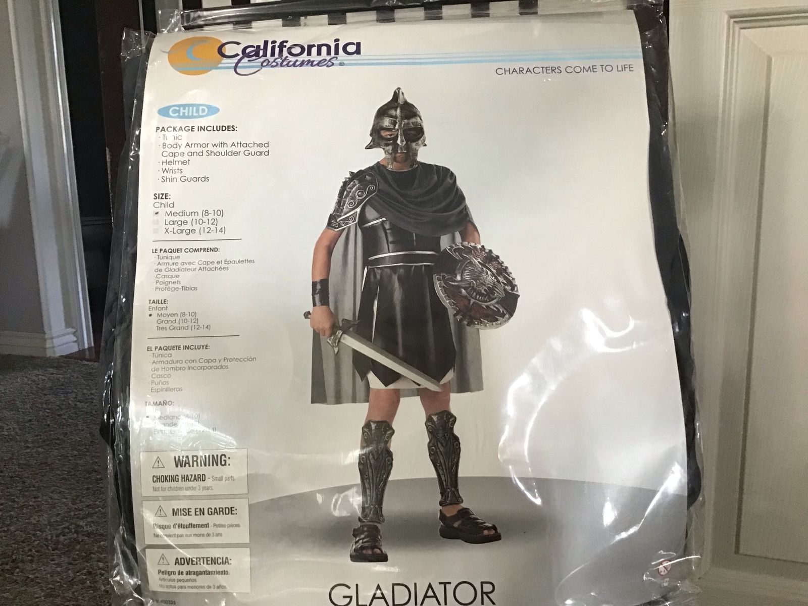 California Costumes Child Gladiator Costume - Medium (8-10) with Armor, Helmet, & Shin Guards