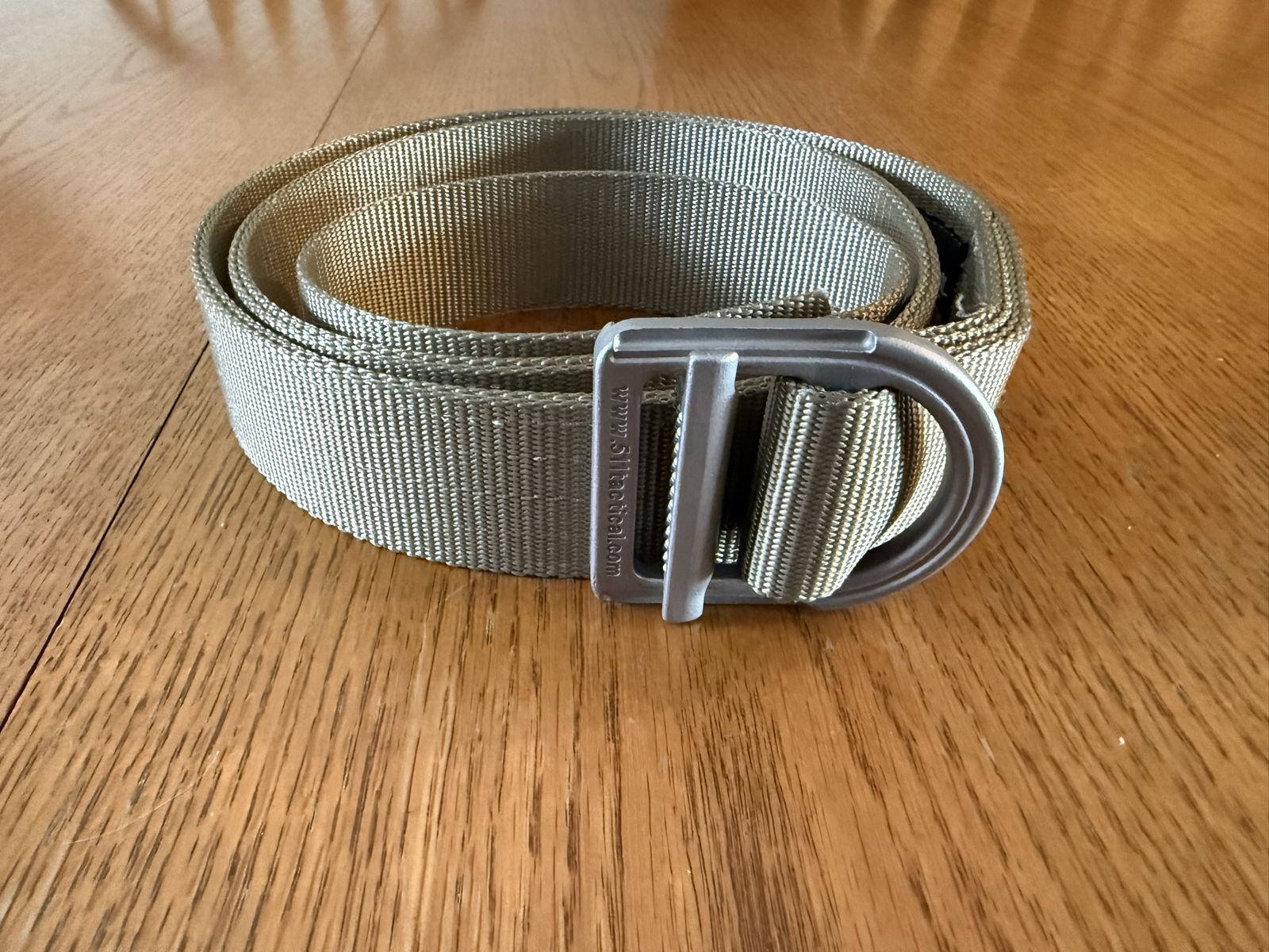 5.11 Tactical Trainer Belt - Khaki Web Belt with Durable Metal Buckle, 2XL Nylon