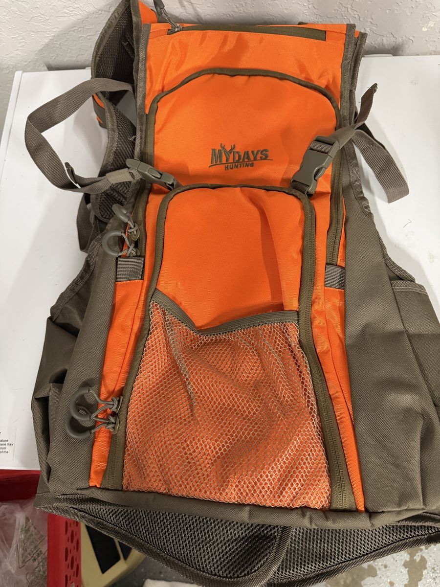 Brand New - MYDAYS HUNTING Upland Game & Bird Hunting Vest Backpack (Blaze Orange