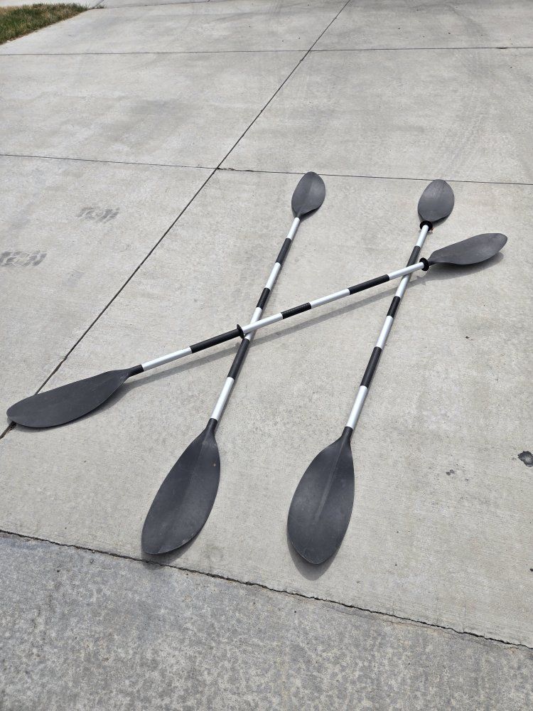 Three Kayak Paddles - Adjustable Length, Lightweight Aluminum Shafts