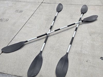 Three Kayak Paddles - Adjustable Length, Lightweight Aluminum Shafts