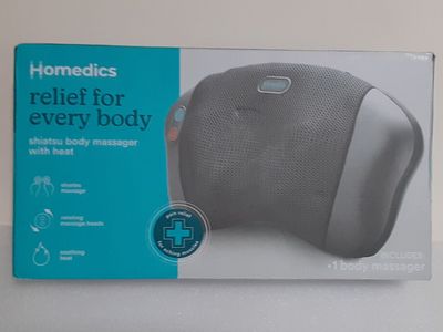 New HoMedics Shiatsu Multi Point Body Massage Pillow with Soothing Heat for Muscles in Neck, Shoulders, Arms, Back, Legs, Feet