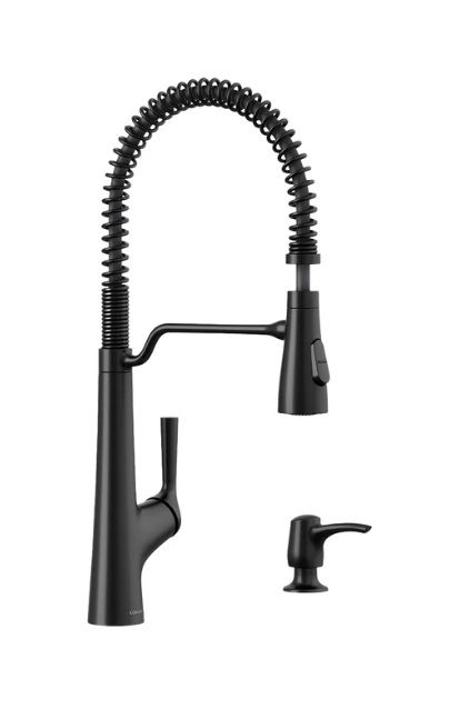 Kohler Albany Semi-Pro Kitchen Faucet, Matte Black 1741937 #88600