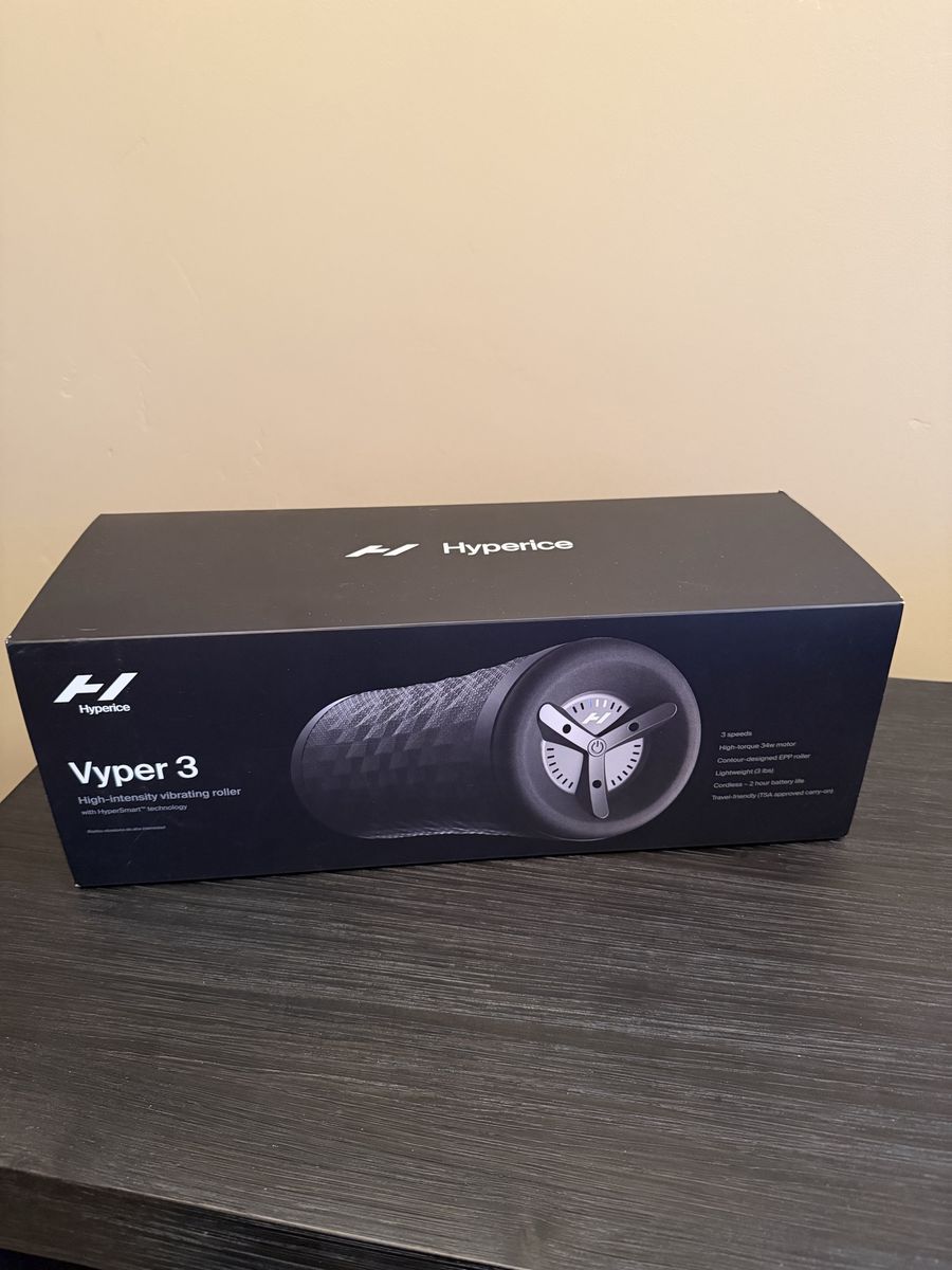 Hyperice Vyper 3 High-Intensity Vibrating Foam Roller - Black, 3 Speeds, Bluetooth Enabled