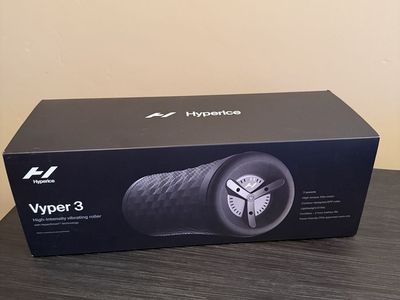 Hyperice Vyper 3 High-Intensity Vibrating Foam Roller - Black, 3 Speeds, Bluetooth Enabled