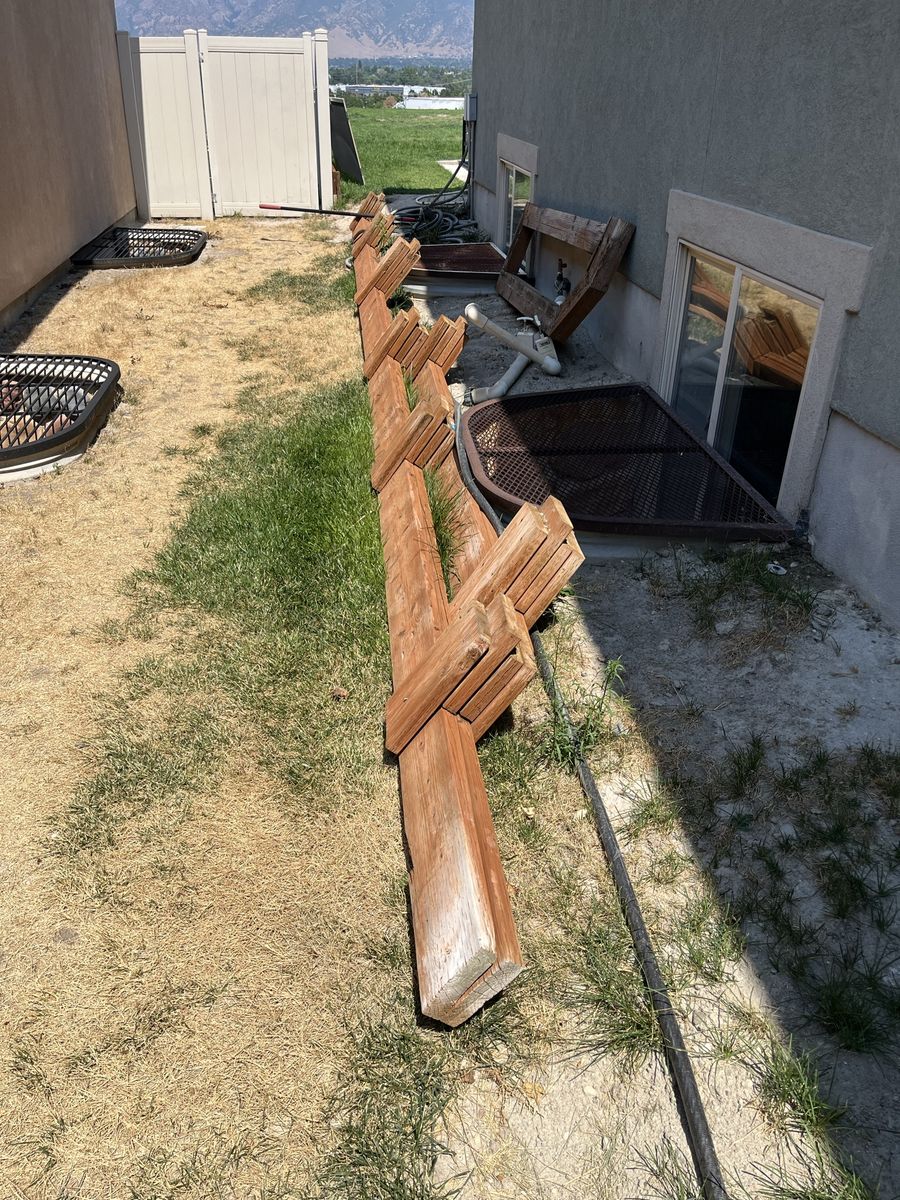 Pressure Treated Wood and Concrete Footings