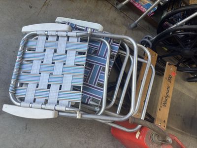 Folding metal patio chairs