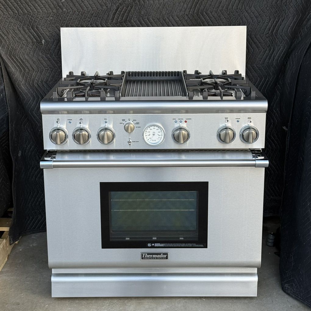 Thermador 36 dual fuel range PRD364ELG
