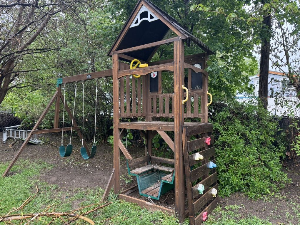Almost Free Costco Swing Set -slide Missing