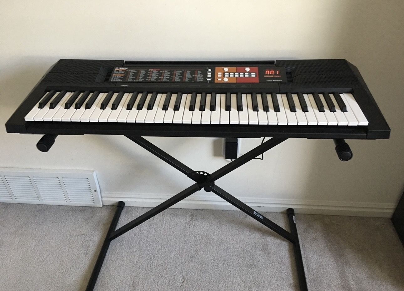 Yamaha Piano, Keyboard Stand & Wall Adapter