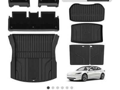 Tesla Model 3 (2024-2025) All-Weather TPE Floor, Frunk, Trunk & Seat Back Mats