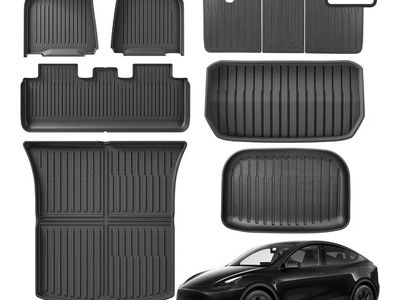 Tesla model Y (2020-2024) All-Weather Custom Fit Floor Mat & Liner - 9 pieces