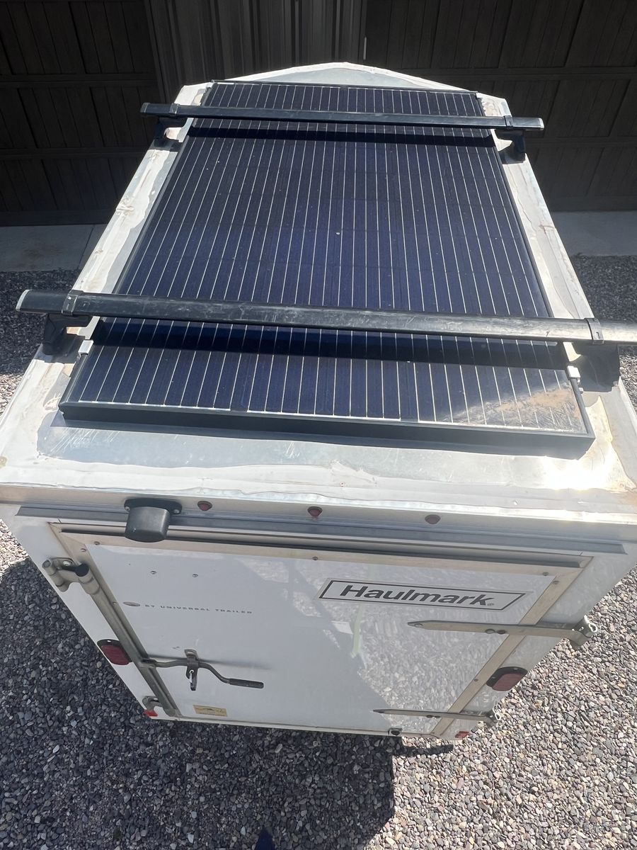 Haulmark Passport Enclosed Cargo Trailer with Solar Panel Setup