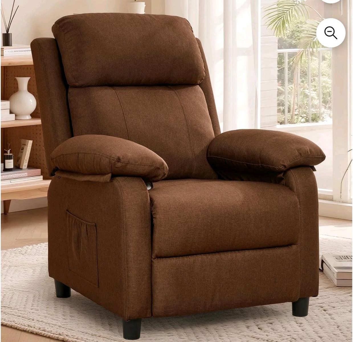 NEW Korser Plush Recliner Chair - Brown (Brand New in Box)