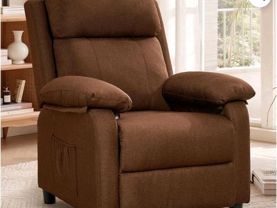 NEW Korser Plush Recliner Chair - Brown (Brand New in Box)