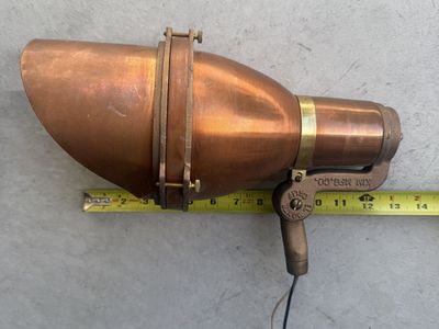 Vintage Industrial Copper Spotlight / Machine Light – KIM MFG. Co. El Monte, CA