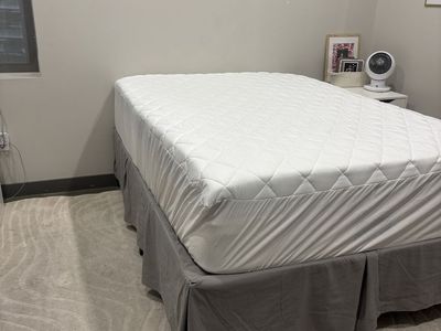Mattress Set with Metal Frame, Topper, Bed Skirt & Cover