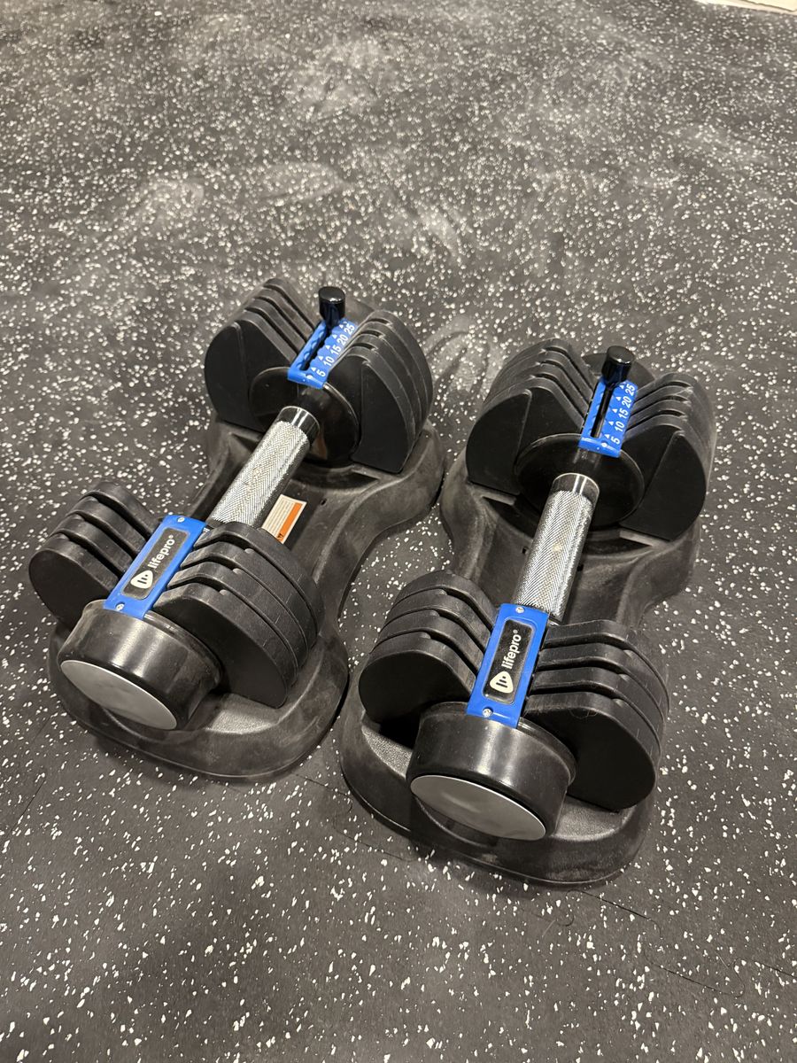 Lifepro Adjustable Dumbbells Pair 5-25 lbs