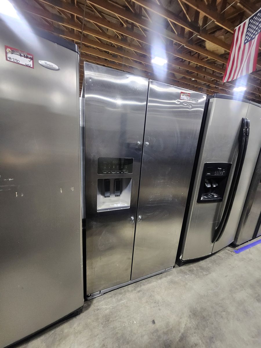 KitchenAid Side-by-Side Stainless Steel Refrigerator with Ice and Water Dispenser
