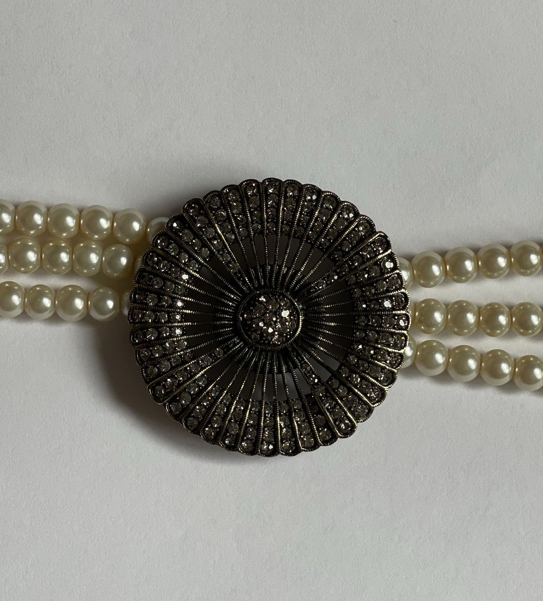 Heidi Daus Pave Crystals Belgium Disk 3 Strand