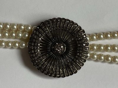 Heidi Daus Pave Crystals Belgium Disk 3 Strand