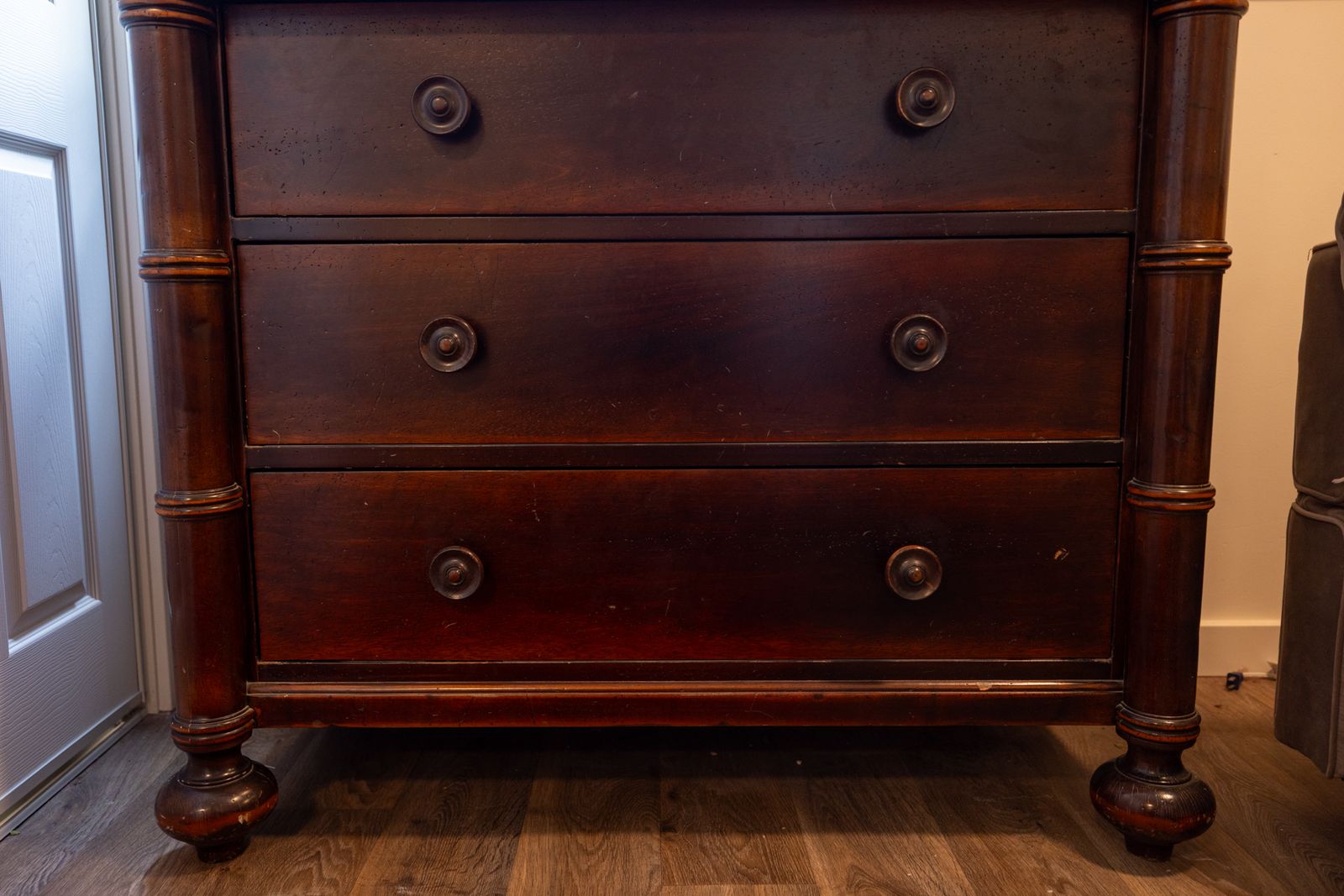 Antique Empire Mahogany Chest of Drawers Dresser Circa 1900