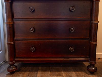Antique Empire Mahogany Chest of Drawers Dresser Circa 1900
