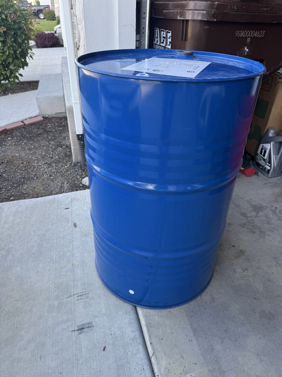 Empty 200 Litre Metal Barrel
