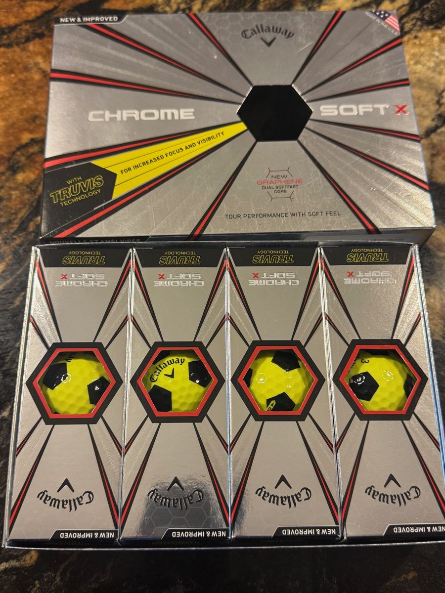 Chromesoft Yellow Soccer Golf Balls