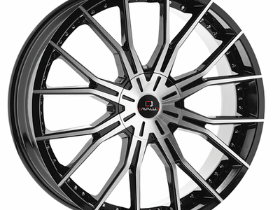 New - (1) Cavallo Wheel, Gloss Black & Machined, Size 18x8.0