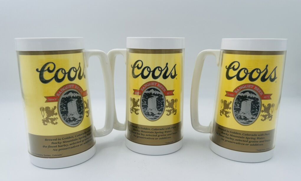 3-Vintage 1970's Coors Thermo Serv Mugs
