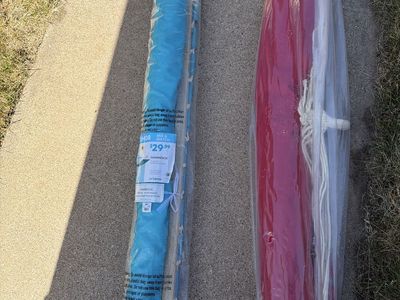 Red and Blue yard hammocks