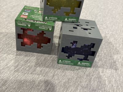 Minecraft Just Toys Jelly Cubes Lot of 3 Squishy Ore Blocks