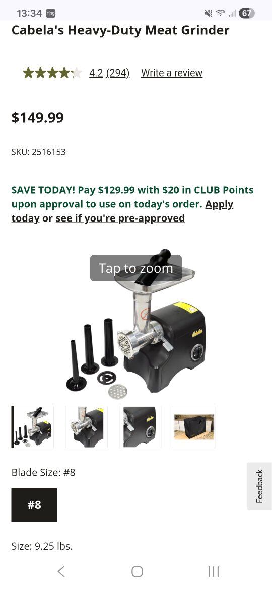 Cabela's Meat Grinder & Vacuum Sealer