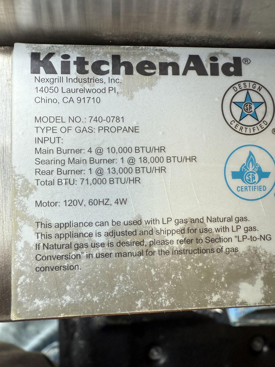 Kitchen Aid Gas Grill