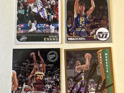 Autograph Utah Jazz NBA Auto Hand Signed Card Lot