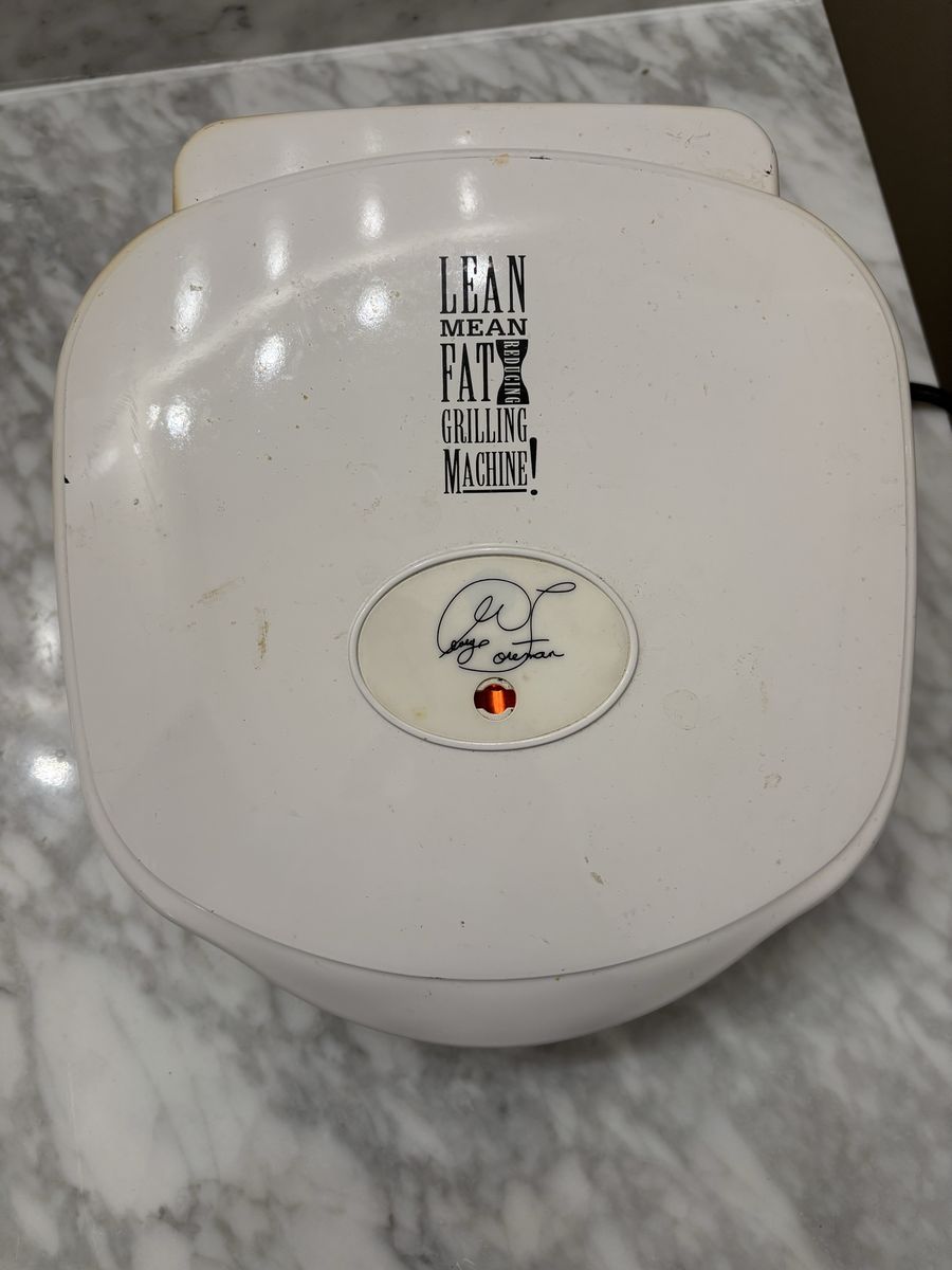 George Foreman Lean Mean Fat Grilling Machine Electric Grill - White